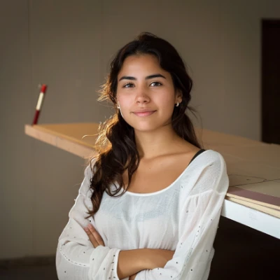 Alumna en salón de clase